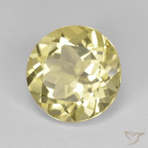 Berilo Dourado Luz amarela Natural 2.32ct, Redondo, VVS