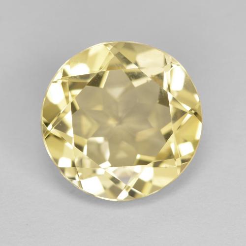 Berilo dourado amarelo natural 2,37ct, corte redondo, VVS