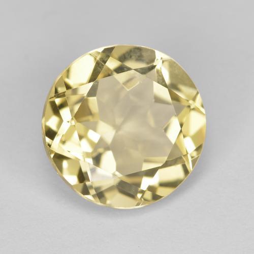 Berilo dourado amarelo natural 2,37ct, corte redondo, VVS