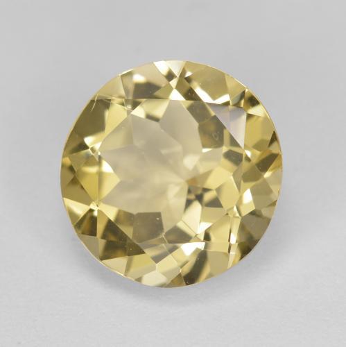 Berilo dourado amarelo natural 2,31ct, corte redondo, VVS