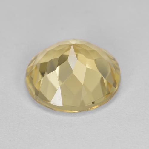 Berilo dourado amarelo natural 2,31ct, corte redondo, VVS