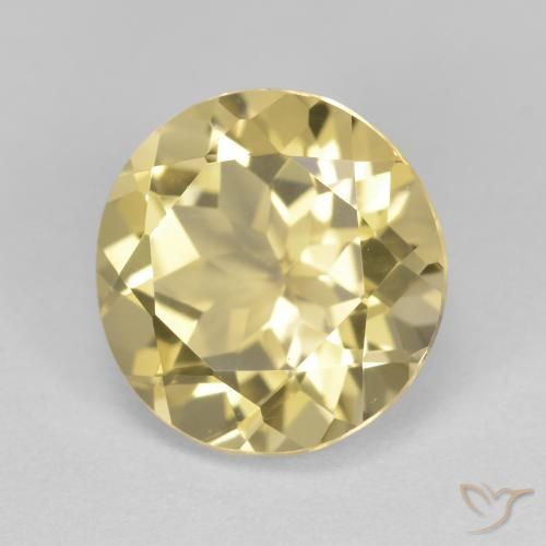 Berilo Dourado Luz amarela Natural 2.66ct, Redondo, VVS