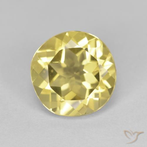 1.90ct Natural Amarelo claro médio Berilo Dourado, Redondo, VVS