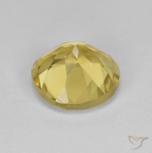 Berilo Dourado Amarelo claro médio Natural 1.90ct, Redondo, VVS