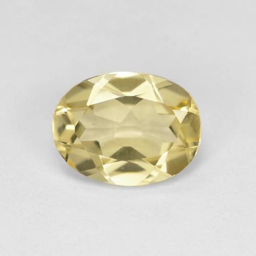 Berilo Dourado Amarelo Terroso Natural 1.63ct, Corte Oval, VVS