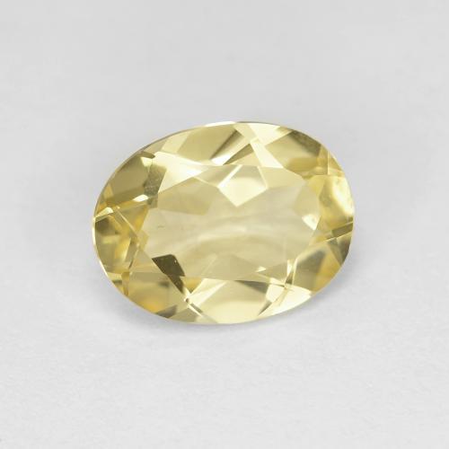 Berilo Dourado Amarelo Terroso Natural 1.63ct, Corte Oval, VVS