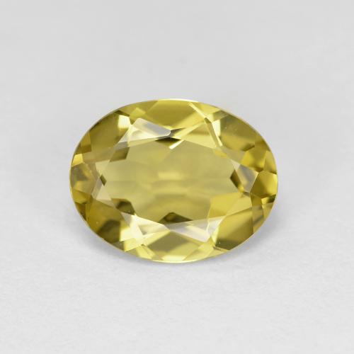 Berilo dourado amarelo natural 1,59ct, corte oval, VVS