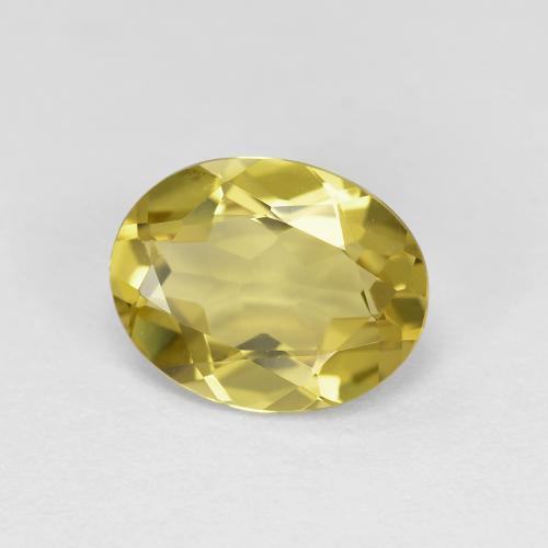 Berilo dourado amarelo natural 1,59ct, corte oval, VVS