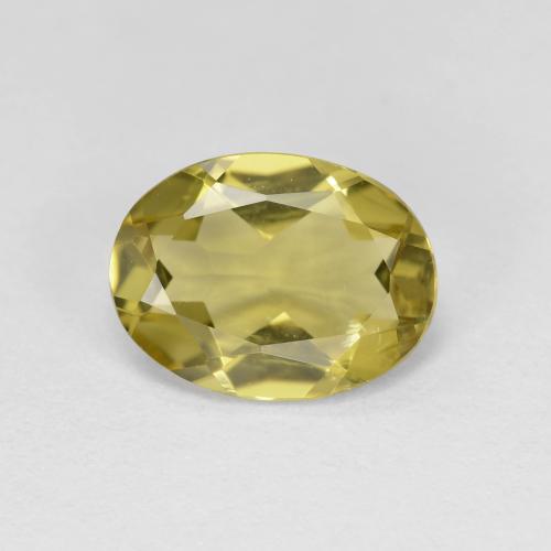 Berilo dourado amarelo natural 1,55ct, corte oval, VVS