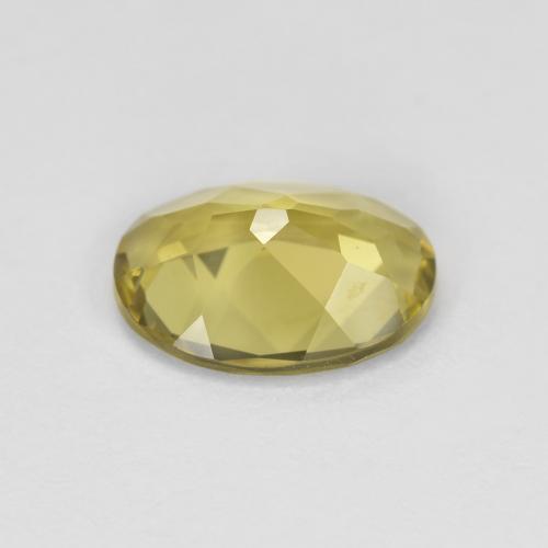 Berilo dourado amarelo natural 1,55ct, corte oval, VVS