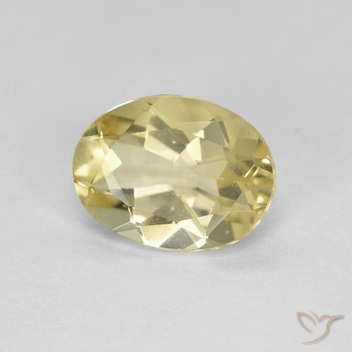 Berilo Dourado Amarelo Terroso Claro Natural 1.60ct, oval, VVS