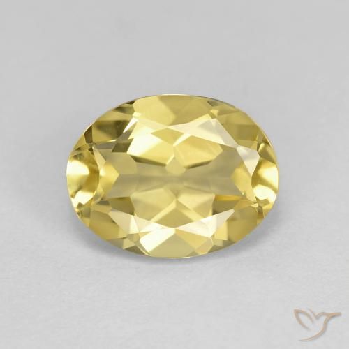 1.98ct Natural Luz amarela Berilo Dourado, oval, VVS