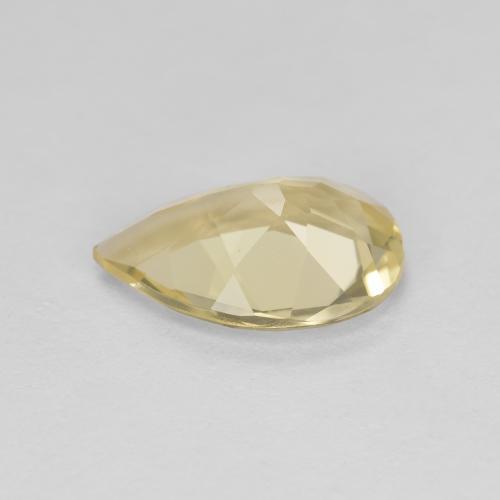 Berilo dourado amarelo natural 1,42ct, formato de pêra, VS