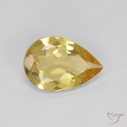 Berilo Dourado Dourado Natural 1.45ct, Formato de pêra, VS