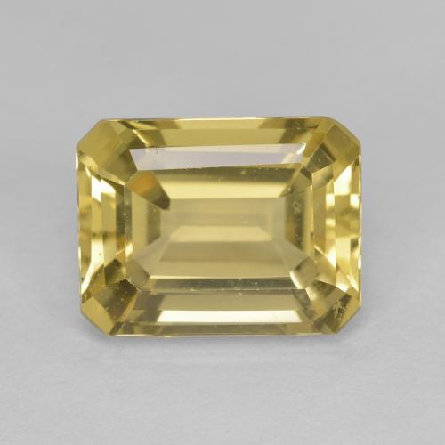Berilo dourado amarelo natural 2,45ct, corte esmeralda, VVS