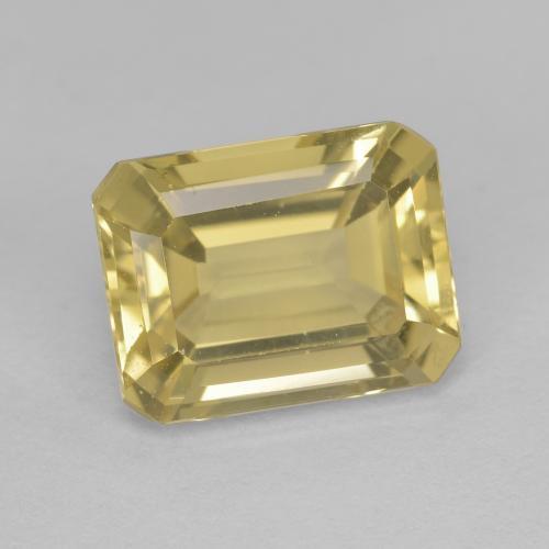 Berilo dourado amarelo natural 2,45ct, corte esmeralda, VVS