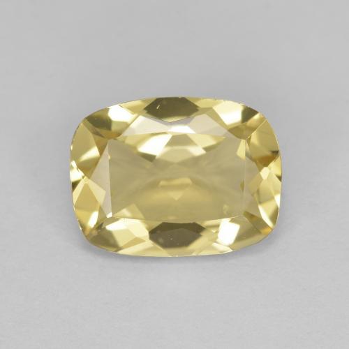 Berilo dourado amarelo natural 1,54ct, almofada cortada, VVS