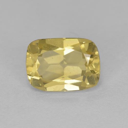 Berilo dourado dourado natural 1,28ct, almofada cortada, VVS