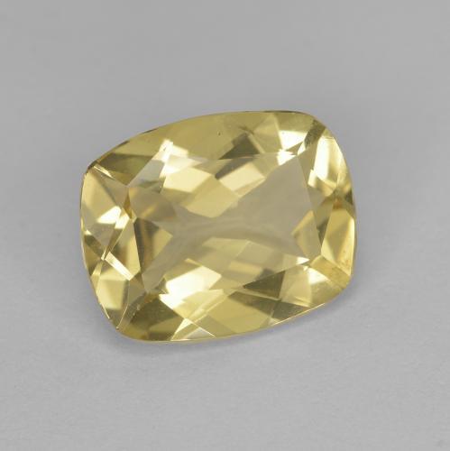 Berilo dourado amarelo natural 2,32ct, almofada cortada, VVS
