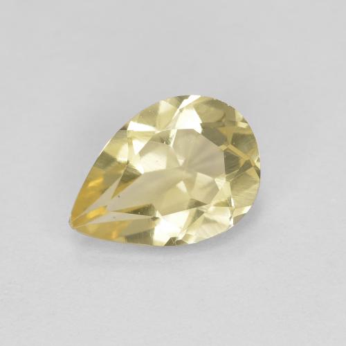 Berilo Dourado amarelo médio Natural 1.08ct, Formato de pêra, VVS