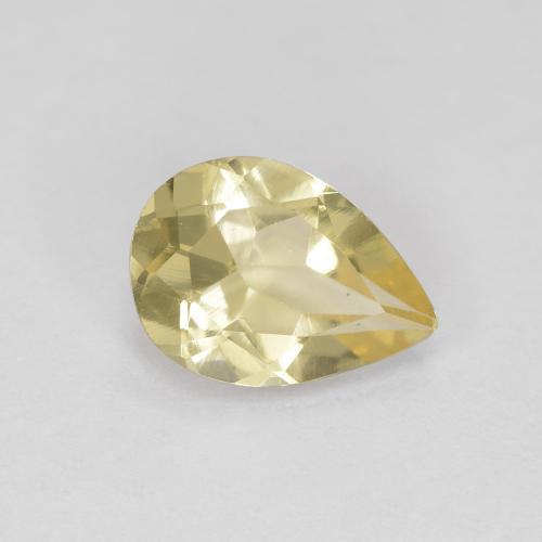 Berilo Dourado amarelo médio Natural 1.08ct, Formato de pêra, VVS