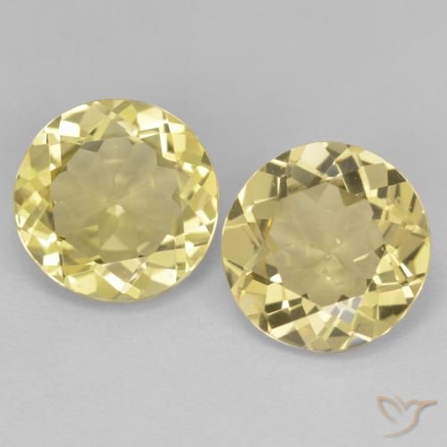 Pedras preciosas de berilo dourado amarelo natural de 4,58 ct, corte redondo, VS