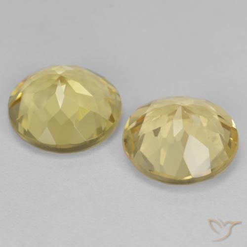Pedras preciosas de berilo dourado amarelo natural de 4,58 ct, corte redondo, VS