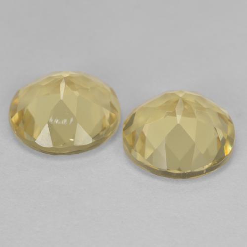 Pedras preciosas de berilo dourado amarelo médio natural de 3,24 ct, corte redondo, VS