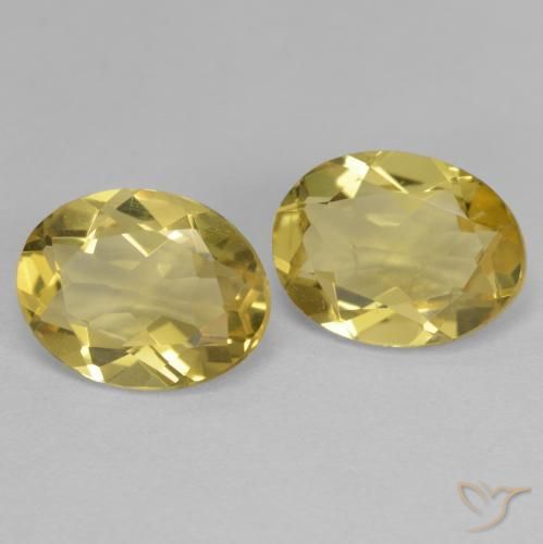 Pedras preciosas de Berilo Dourado Luz amarela natural de 3.26 ct, oval, VS
