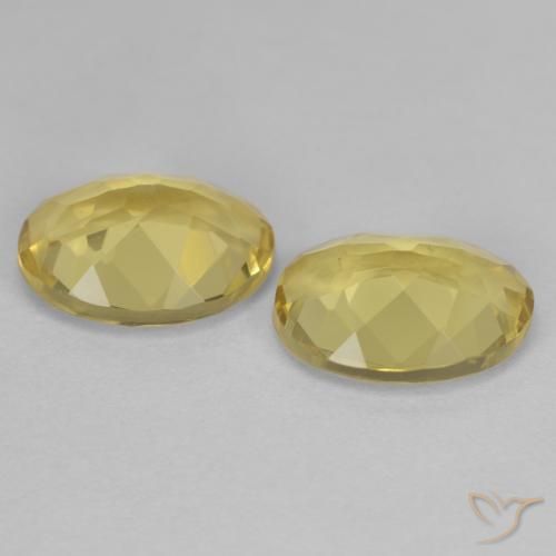 Pedras preciosas de Berilo Dourado Luz amarela natural de 3.26 ct, oval, VS