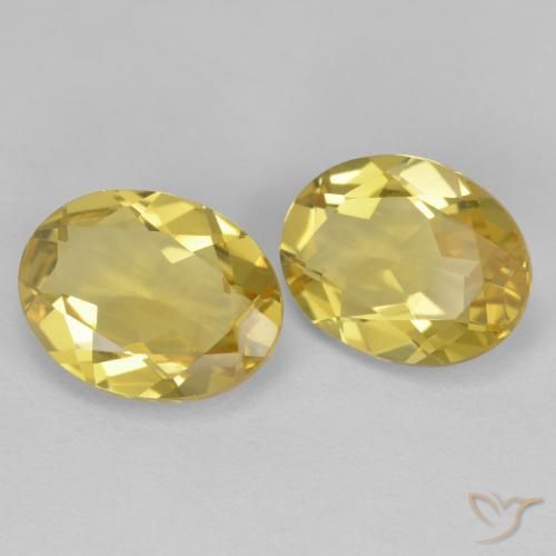Pedras preciosas de Berilo Dourado Luz Dourada natural de 3.08 ct, oval, VS