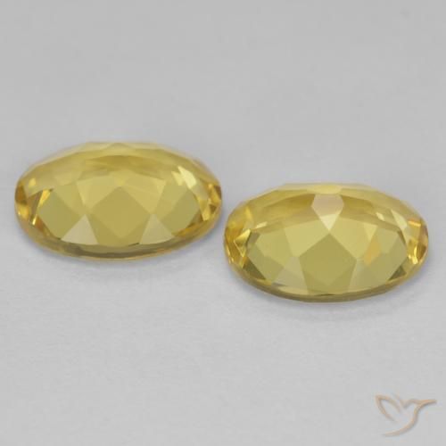 Pedras preciosas de Berilo Dourado Luz Dourada natural de 3.08 ct, oval, VS