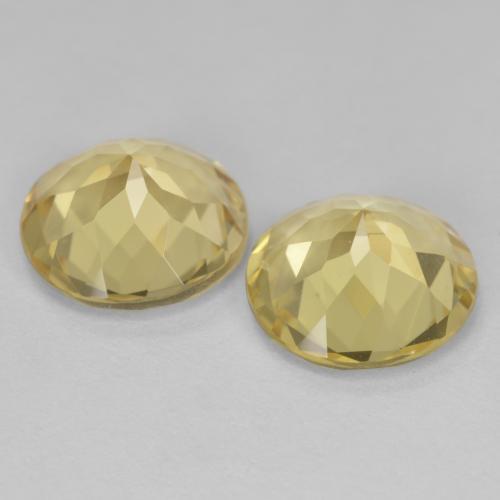 Pedras preciosas de Berilo Dourado amarelo quente natural de 4.38 ct, Corte Redondo, VVS-VS