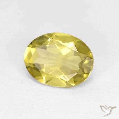 Berilo Dourado amarelo médio Natural 1.55ct, oval, VVS-VS
