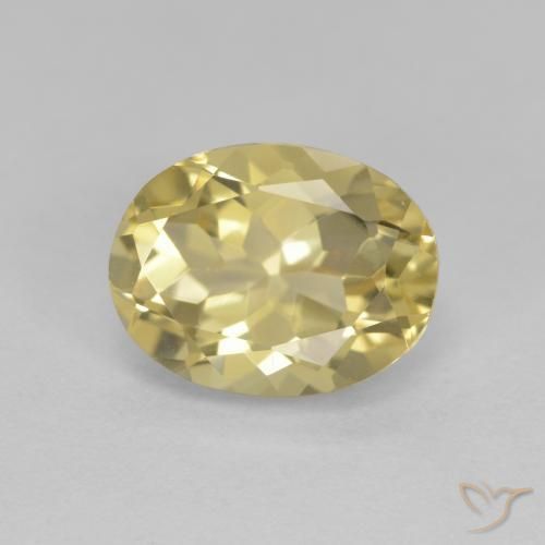 Berilo Dourado Luz amarela Natural 1.93ct, oval, VVS-VS