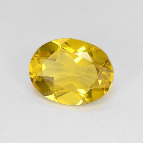 Berilo dourado amarelo mel natural 1,50ct, corte oval, VVS-VS