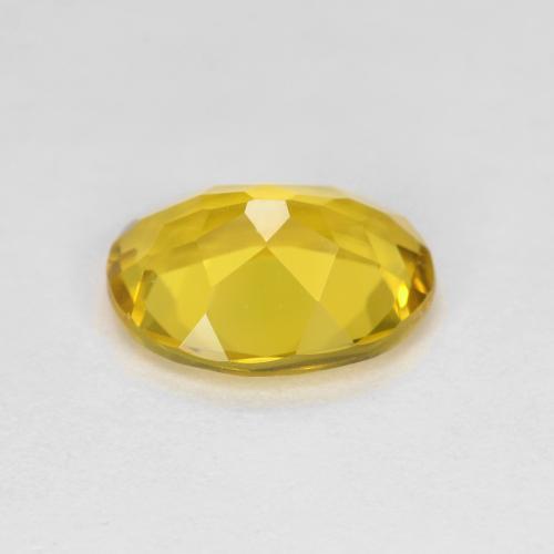 Berilo dourado amarelo mel natural 1,50ct, corte oval, VVS-VS