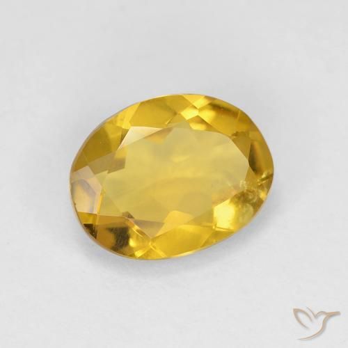 Berilo Dourado Amarelo escuro Natural 1.44ct, Corte Oval, VS