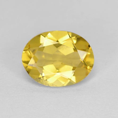 Berilo dourado amarelo natural 1,73ct, corte oval, VS