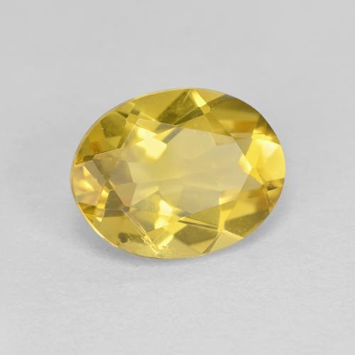 Berilo dourado amarelo natural 1,73ct, corte oval, VS