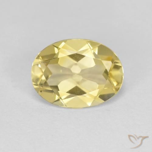 1.52ct Natural Amarelo claro médio Berilo Dourado, oval, VS