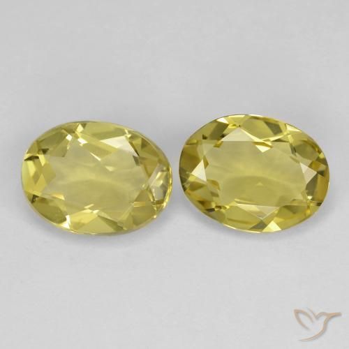Pedras preciosas de Berilo Dourado Amarelo Dijon natural de 2.90 ct, oval, VS