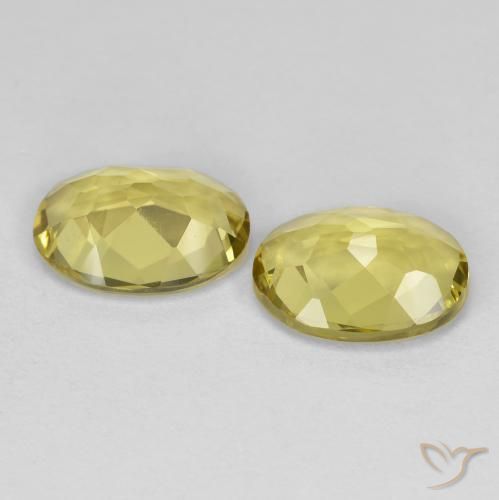 Pedras preciosas de Berilo Dourado Amarelo Dijon natural de 2.90 ct, oval, VS
