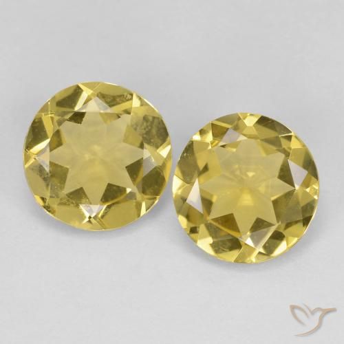 3.22ctw Natural Amarelo claro médio Berilo Dourado, Redondo, VVS-VS