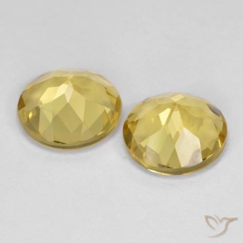 Pedras preciosas de Berilo Dourado Amarelo claro médio natural de 3.22 ct, Redondo, VVS-VS