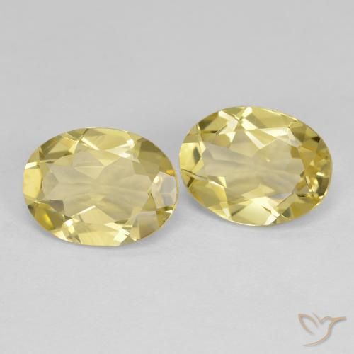Pedras preciosas de Berilo Dourado Amarelo Mostarda natural de 3.16 ct, oval, VS