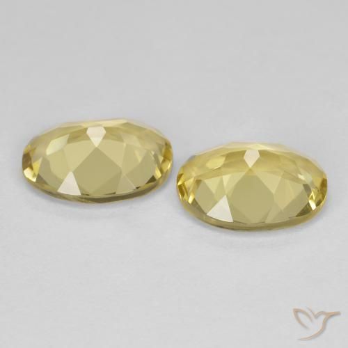 Pedras preciosas de Berilo Dourado Amarelo Mostarda natural de 3.16 ct, oval, VS