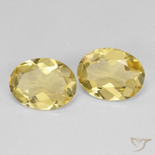 Pedras preciosas de Berilo Dourado Luz amarela natural de 2.67 ct, oval, VS