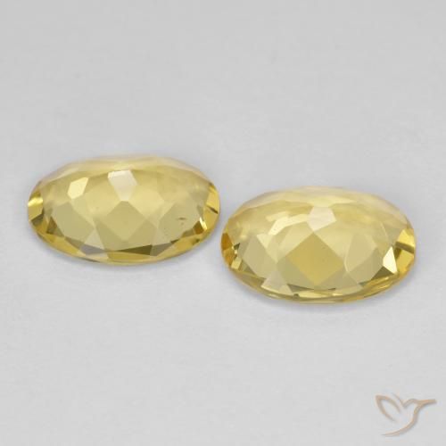 Pedras preciosas de Berilo Dourado Luz amarela natural de 2.67 ct, oval, VS