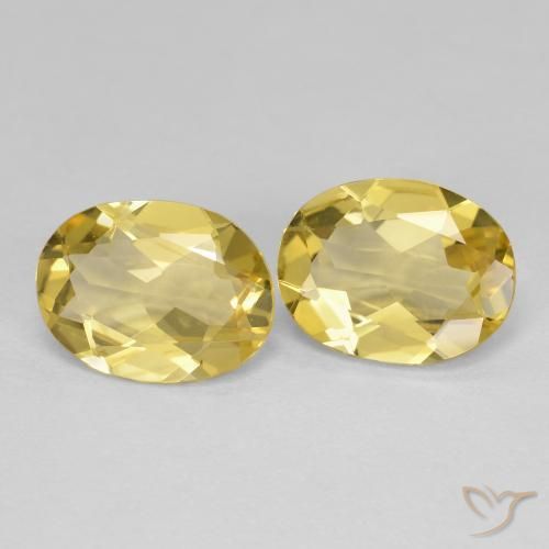 Pedras preciosas de Berilo Dourado Luz Dourada natural de 2.98 ct, oval, VVS-VS
